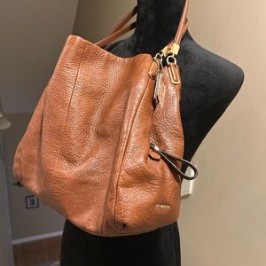 Coach Cognac Leather Shoulder Hobo Bag